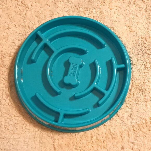 VGUC ~ Outward Hound Fun Feeder Slow Feeder Dog Bowl, Medium/Regular, Turquoise - Picture 2 of 6